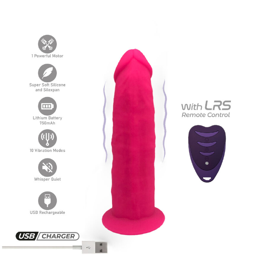 SILEXD – PENE REALÍSTICO MODELO 2 ROSA + CONTROL REMOTO LRS 17 CM