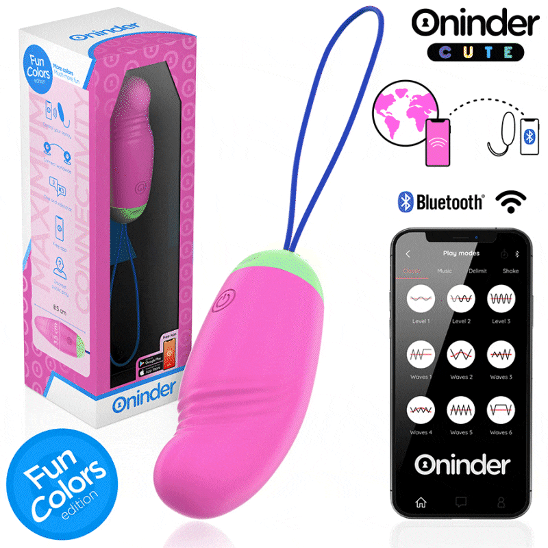 ONINDER CUTE – LOVE PLEASURE HUEVO VIBRO-ROTADOR 360 SILICONA – APP MUNDIAL GRATUITA
