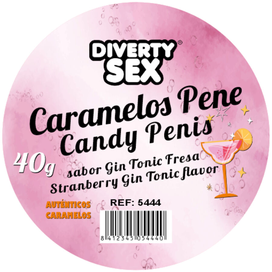 DIABLO PICANTE – 20 CARAMELOS CON FORMA DE PENE CON SABOR GIN TONIC