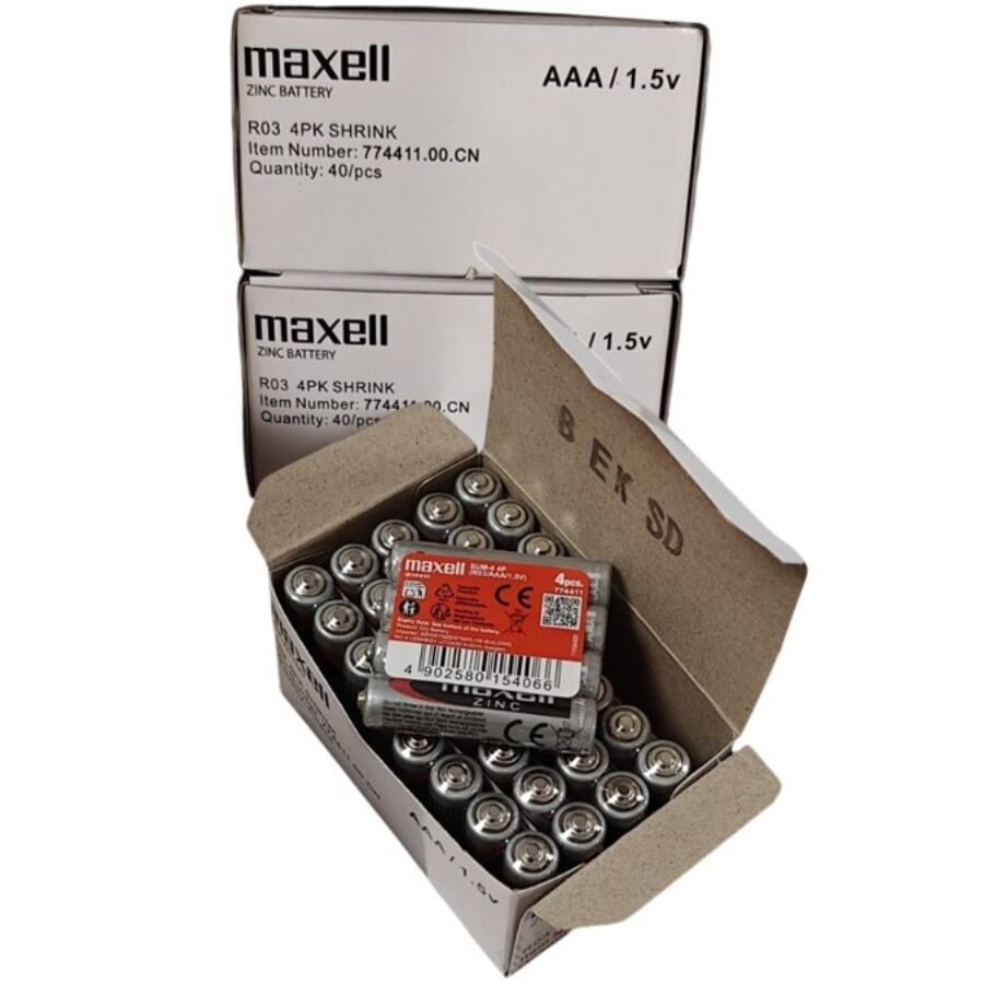 MAXELL – PILA SALINA MANGANESO AAA R03 RETRACTIL*4