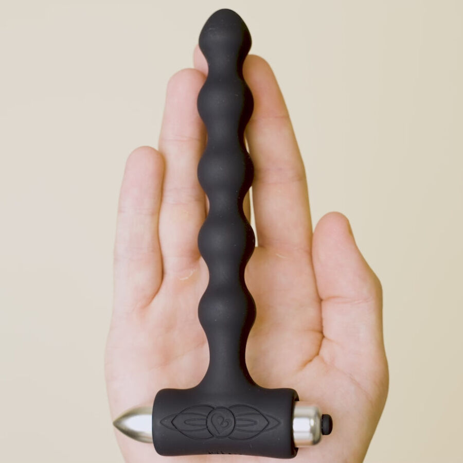 ROCKS- OFF – PETITE SENSATIONS PEARLS PLUG ANAL VIBRADOR NEGRO