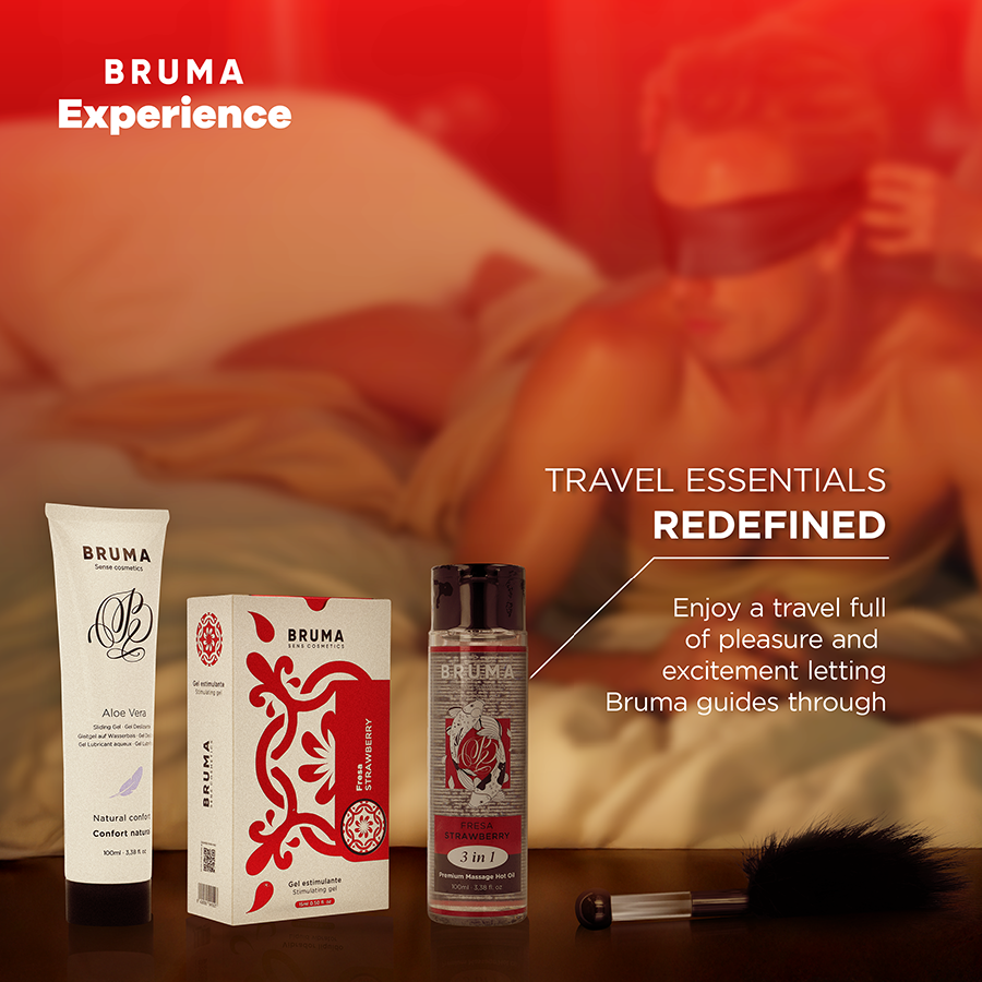 BRUMA XPERIENCE – KIT TENTACIÓN DULCE FRESA CON POTENCIADOR DE ORGASMOS
