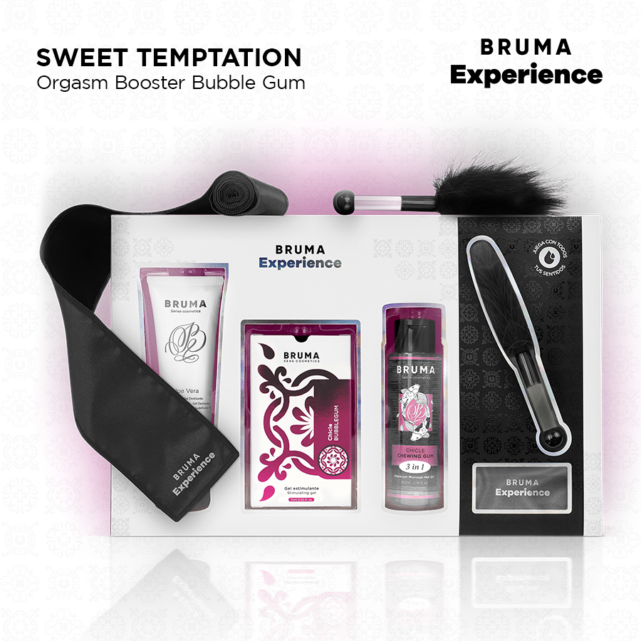 BRUMA XPERIENCE – KIT TENTACIÓN DULCE CHICLE CON POTENCIADOR DE ORGASMOS