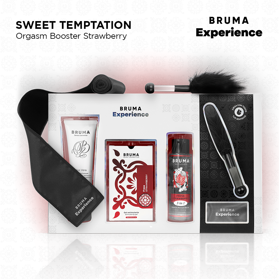 BRUMA XPERIENCE – KIT TENTACIÓN DULCE FRESA CON POTENCIADOR DE ORGASMOS