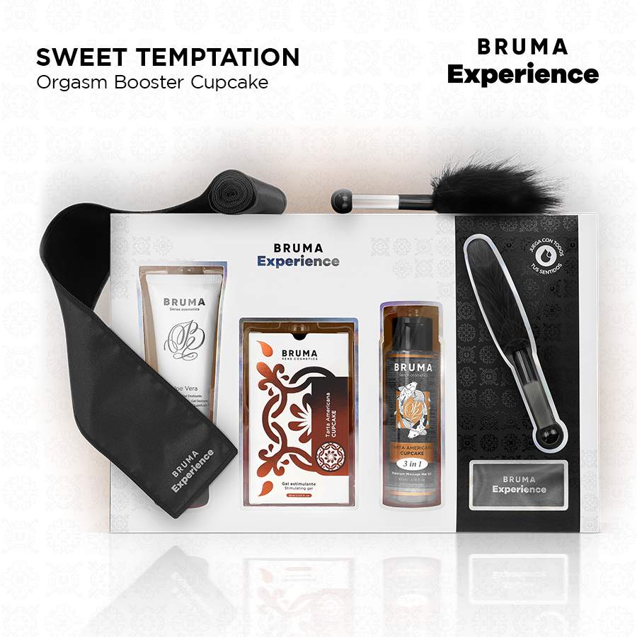 BRUMA XPERIENCE – KIT TENTACIÓN DULCE TARTA AMERICANA CON POTENCIADOR DE ORGASMOS