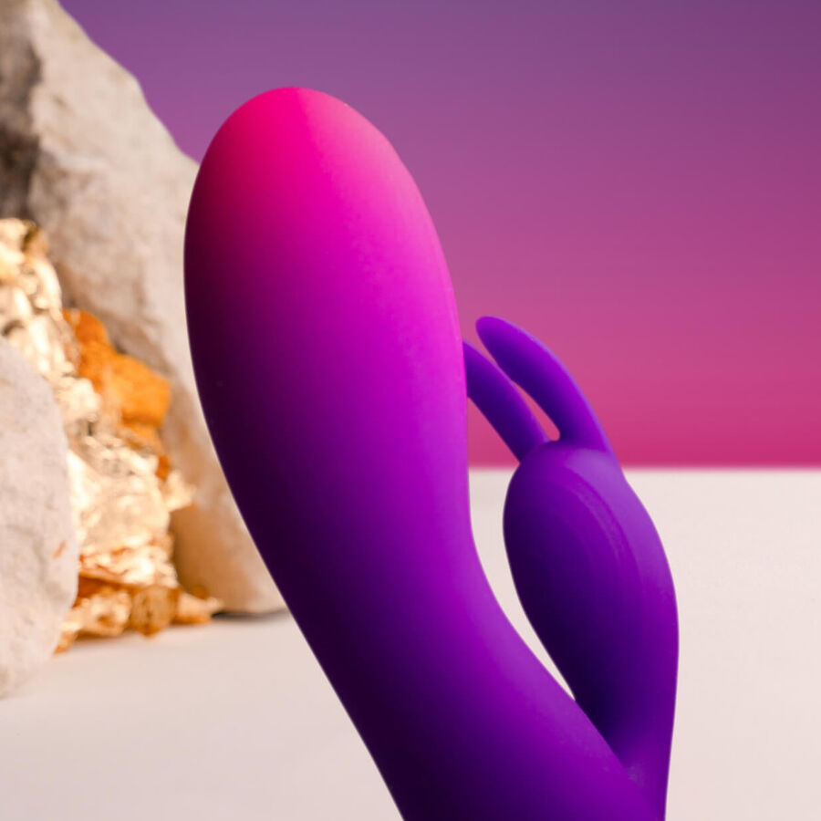 ROCKS- OFF – GLO- GIRL VIBRADOR RABBIT MORADO