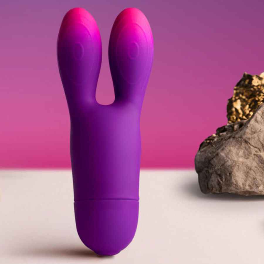 ROCKS- OFF – GLO-GIRL BUNNY VIBRADOR FLEXIBLE MORADO
