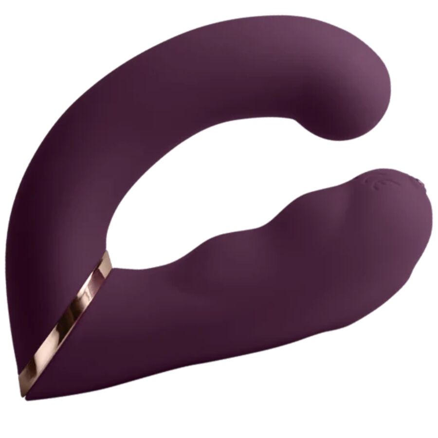 ROCKS- OFF – GEMINI VIBRADOR DUAL PUNTO G Y ESTIMULADOR CLÍTORIS MORADO