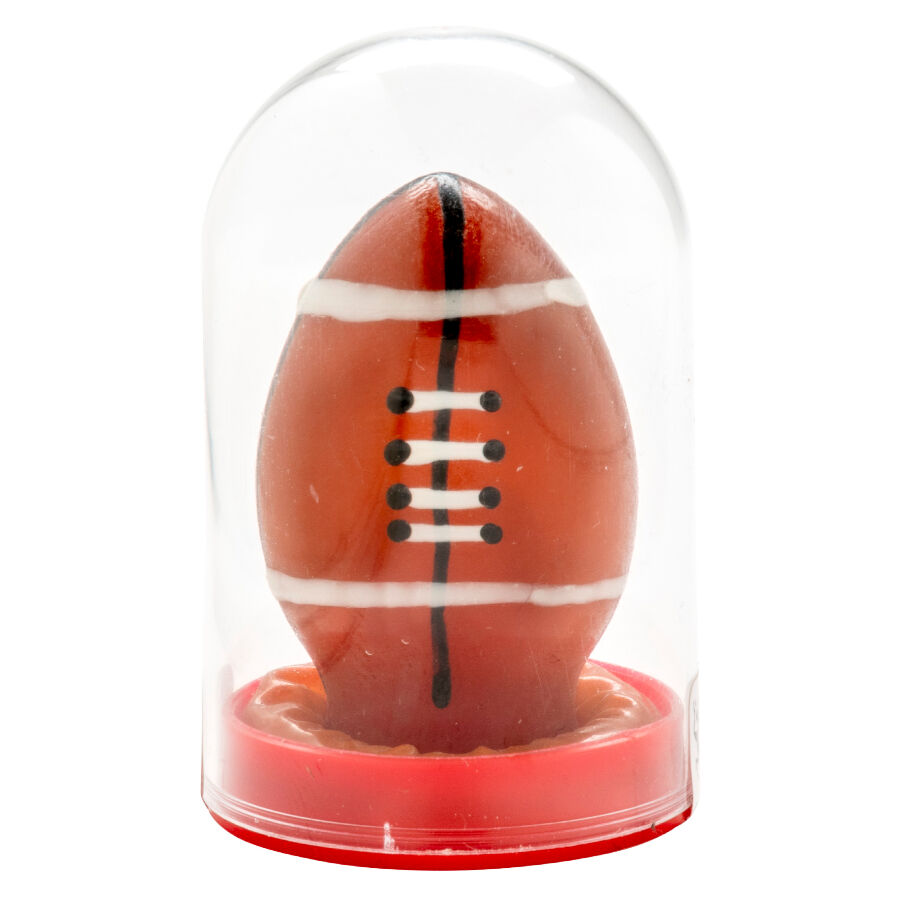 CONDOMERIE – PRESERVATIVO DECORATIVO PINTADO A MANO PELOTA DE RUGBY