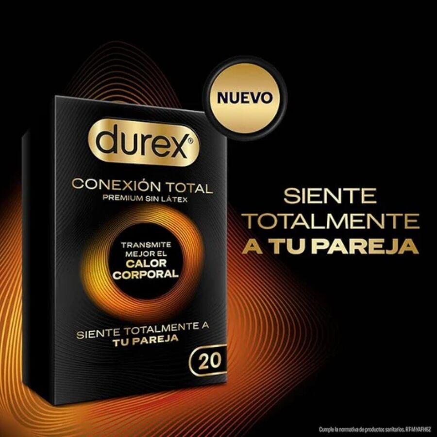DUREX – CONEXIÓN TOTAL ULTRA FINO PLUS SIN LÁTEX 20 UNIDADES