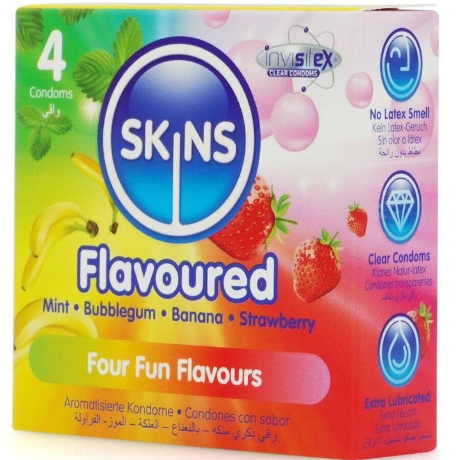 SKINS – MULTI SABORES PRESERVATIVOS PREMIUM PACK 4