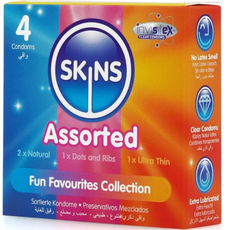 SKINS – SURTIDO PRESERVATIVOS PREMIUM PACK 4