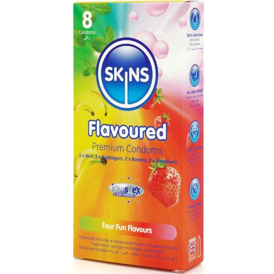 SKINS – MULTI SABORES PRESERVATIVOS PREMIUM PACK 8