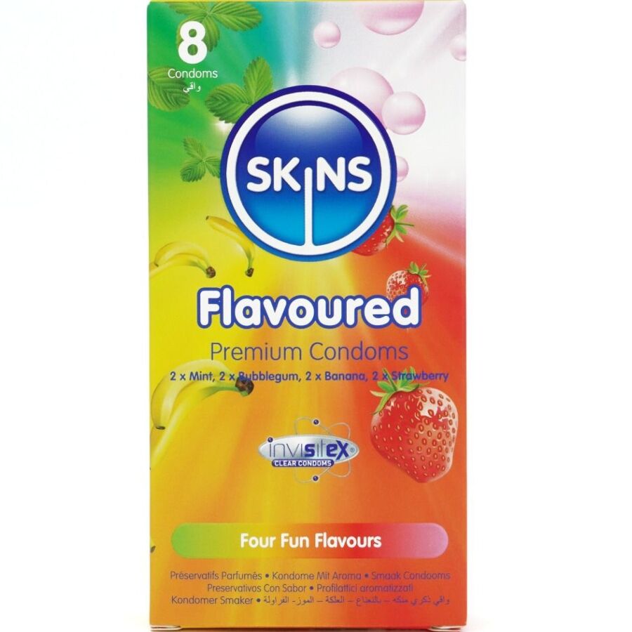 SKINS – MULTI SABORES PRESERVATIVOS PREMIUM PACK 8