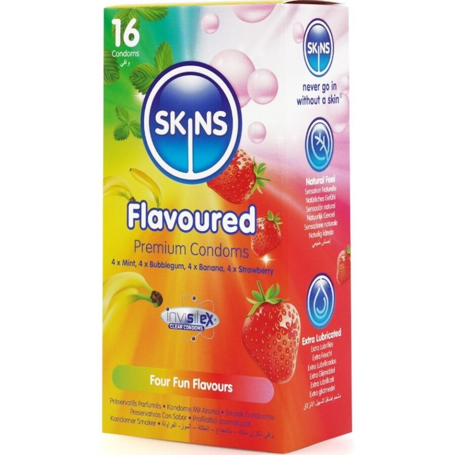 SKINS – MULTI SABORES PRESERVATIVOS PREMIUM PACK 16