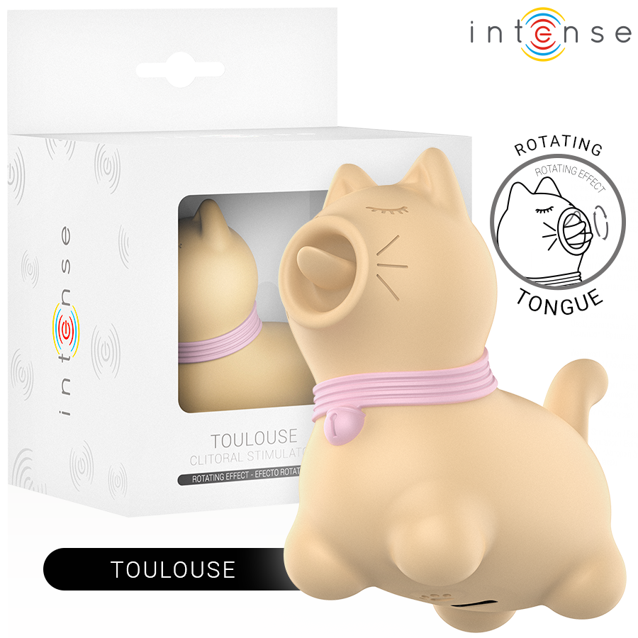 INTENSE – ESTIMULADOR PUPPY LENGUA ROTADORA 360 PARA CLÍTORIS AMARILLO