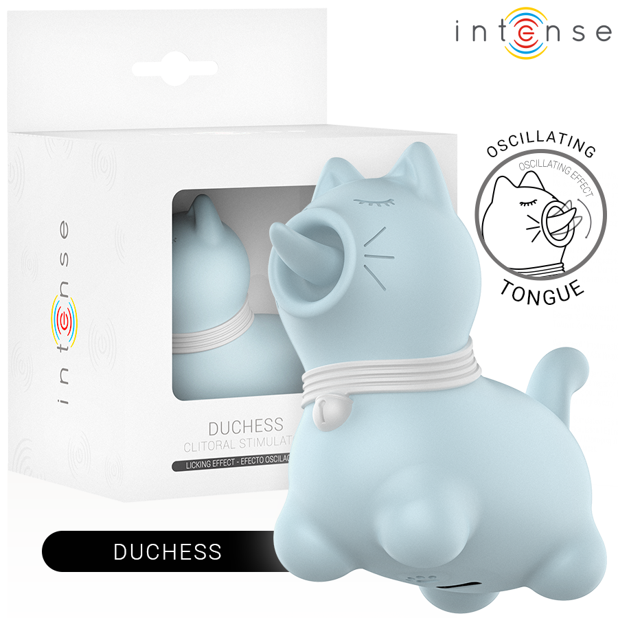 INTENSE – ESTIMULADOR PUPPY LENGUA ROTADORA 360 PARA CLÍTORIS AZUL