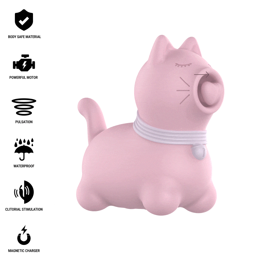 INTENSE – ESTIMULADOR PUPP LENGUA PULSACIÓN PARA CLÍTORIS ROSA