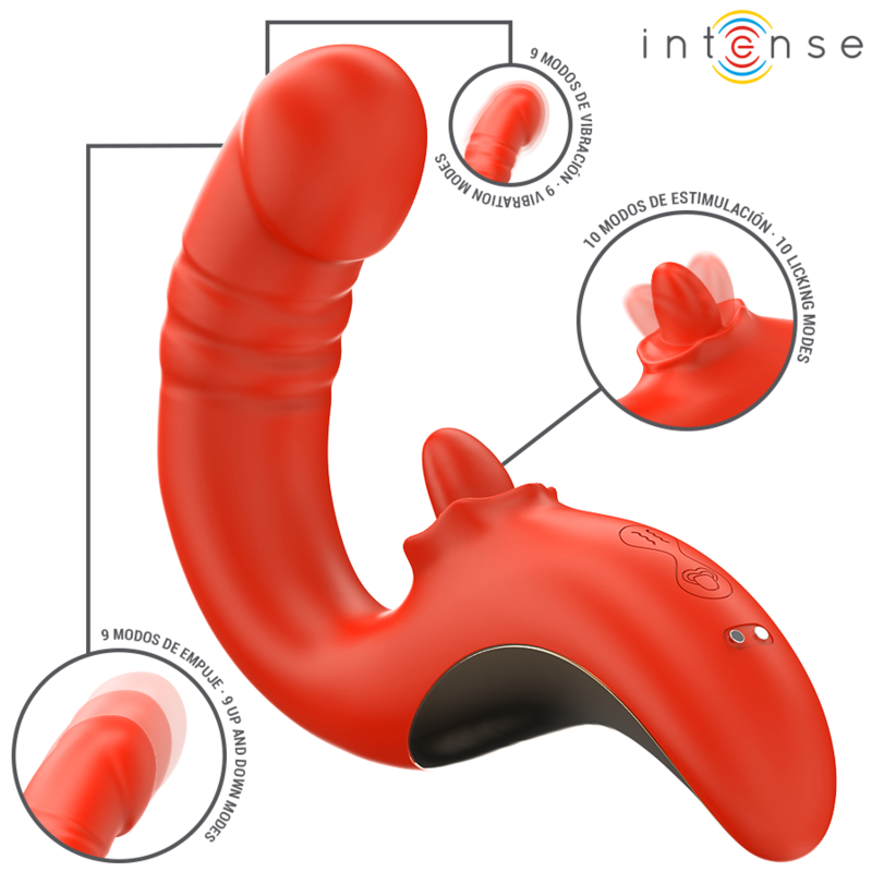 INTENSE – PAULINA VIBRADOR  ESTIMULADOR EN FORMA DE U ROJO