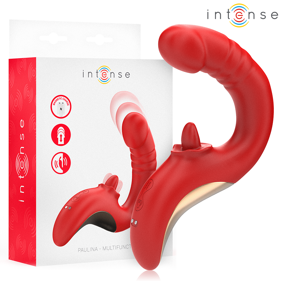 INTENSE – PAULINA VIBRADOR  ESTIMULADOR EN FORMA DE U ROJO
