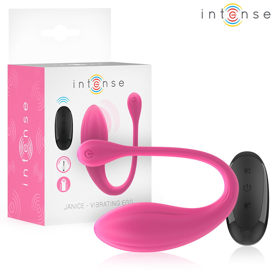 INTENSE – JANICE VIBRADOR U DOBLE ESTIMULACIÓN 10 VIBRACIONES ROSA CONTROL REMOTO