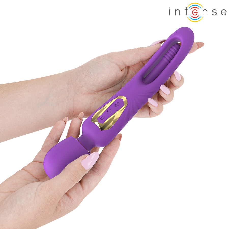 INTENSE – CHRISTY VIBRADOR WAND CON LENGUA GIRATORIA