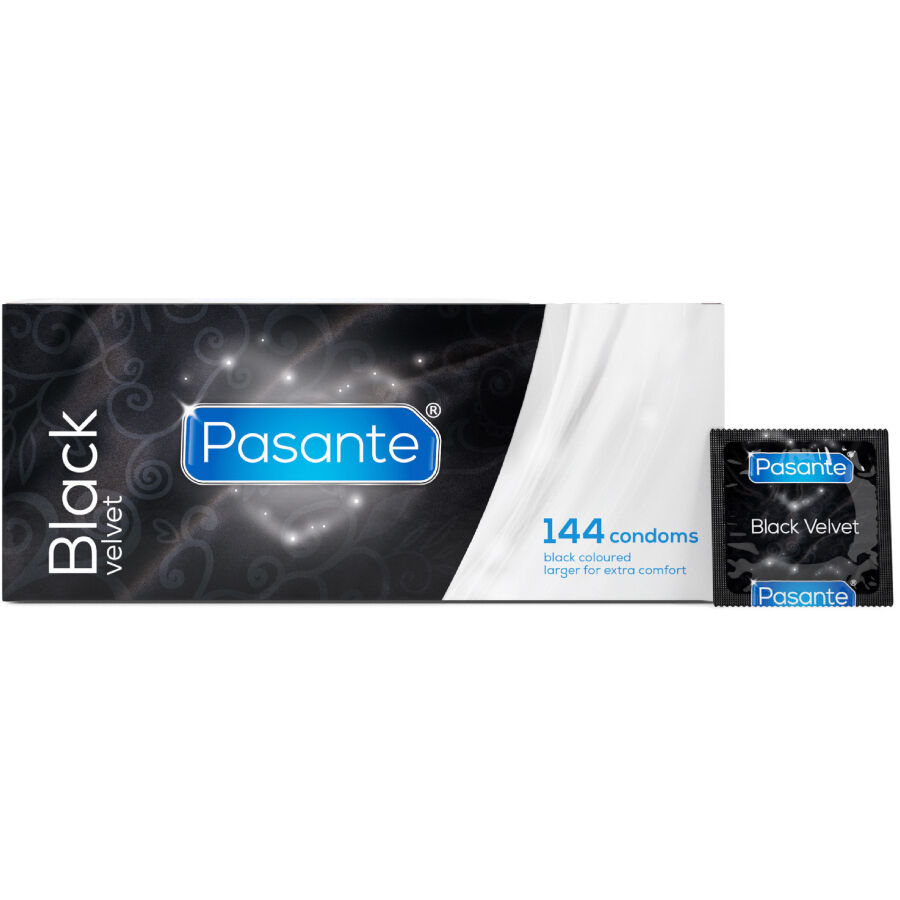 PASANTE – BLACK VELVET PRESERVATIVOS CAJA 144 UNIDADES