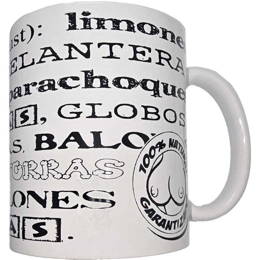DIABLO PICANTE – TAZA BLANCA DE SINÓNIMOS TETAS 370 ML