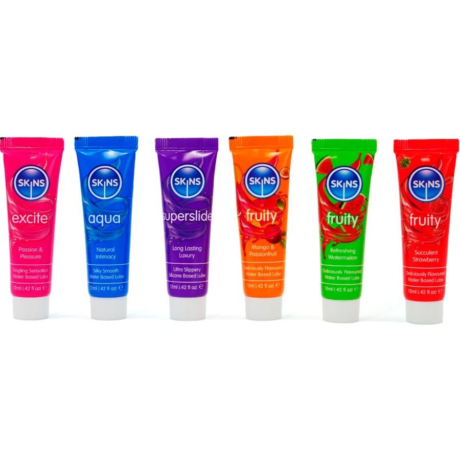 SKINS – VITAL FRUITY LUBES KIT LUBRICANTES 6 x 12 ML