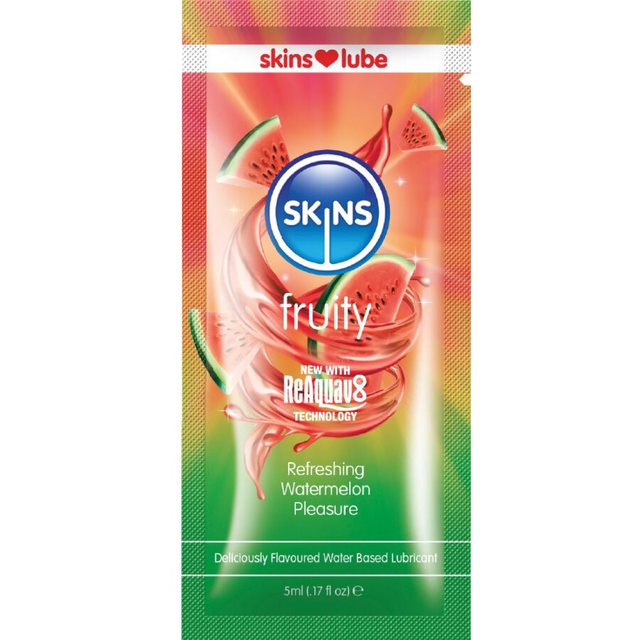 SKINS – FRUITY WATER-BASED LUBRICANT WATERMELON SINGLE-DOSE 5 ML
