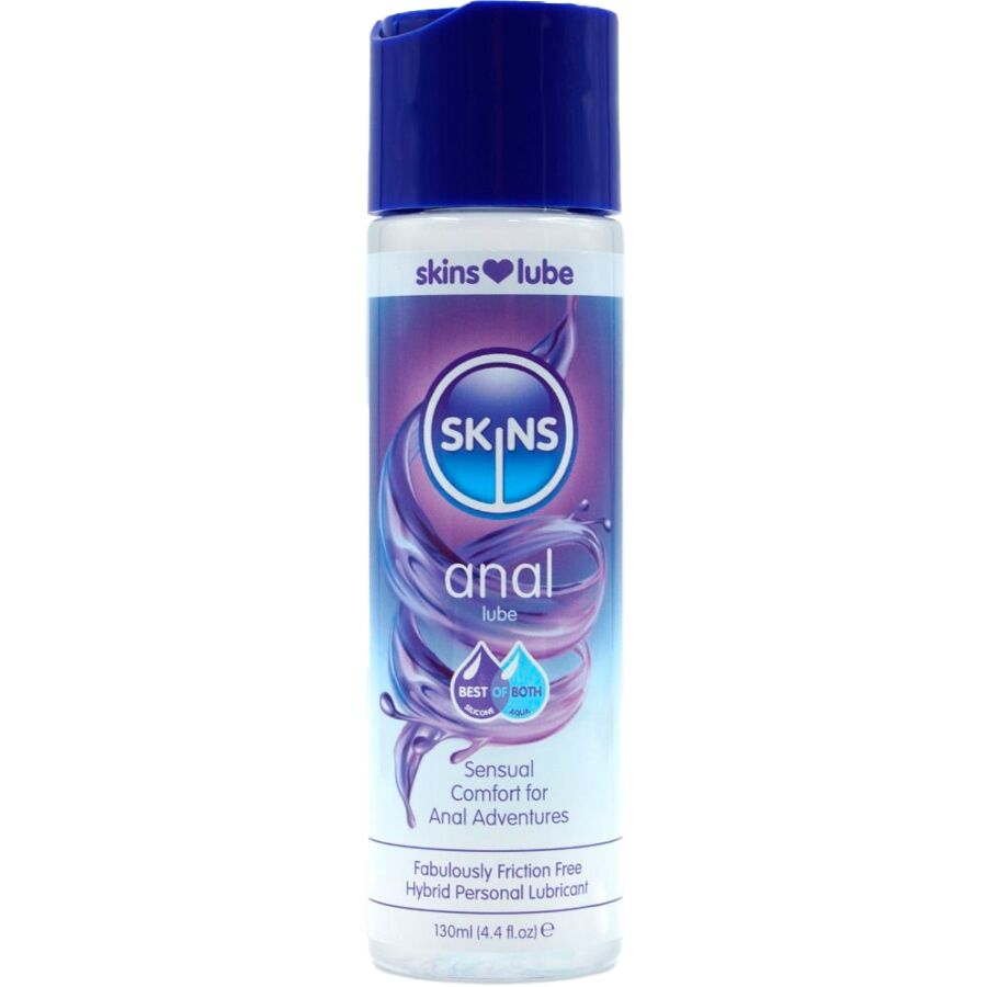 SKINS – ANAL LUBRICANTE HÍBRIDO BASE DE AGUA SILICONA 130 ML
