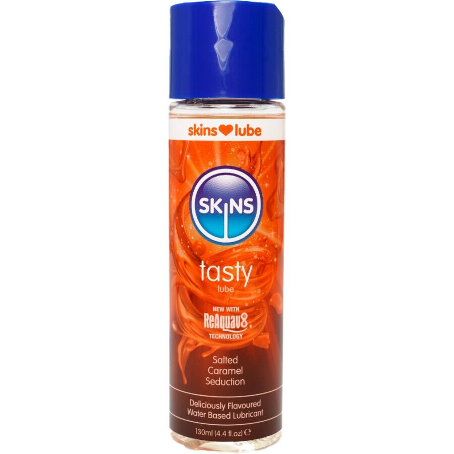 SKINS – TASTY LUBRICANTE BASE DE AGUA CARAMELO SALADO 130 ML