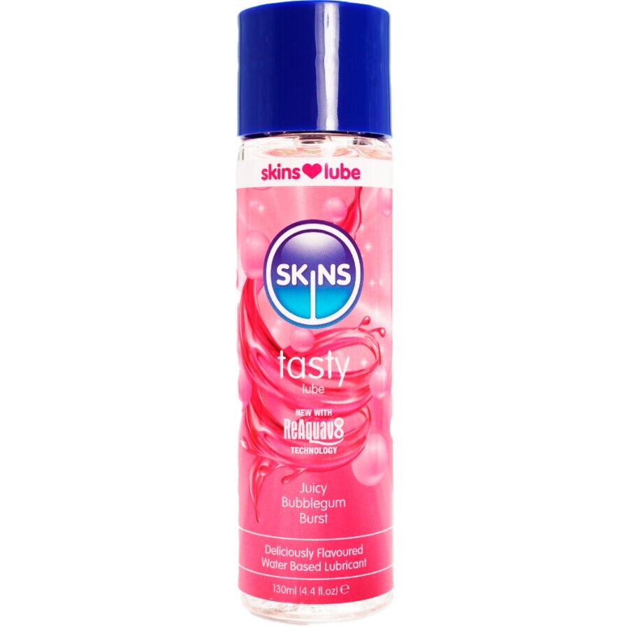 SKINS – TASTY LUBRICANTE BASE DE AGUA CHICLE 130 ML