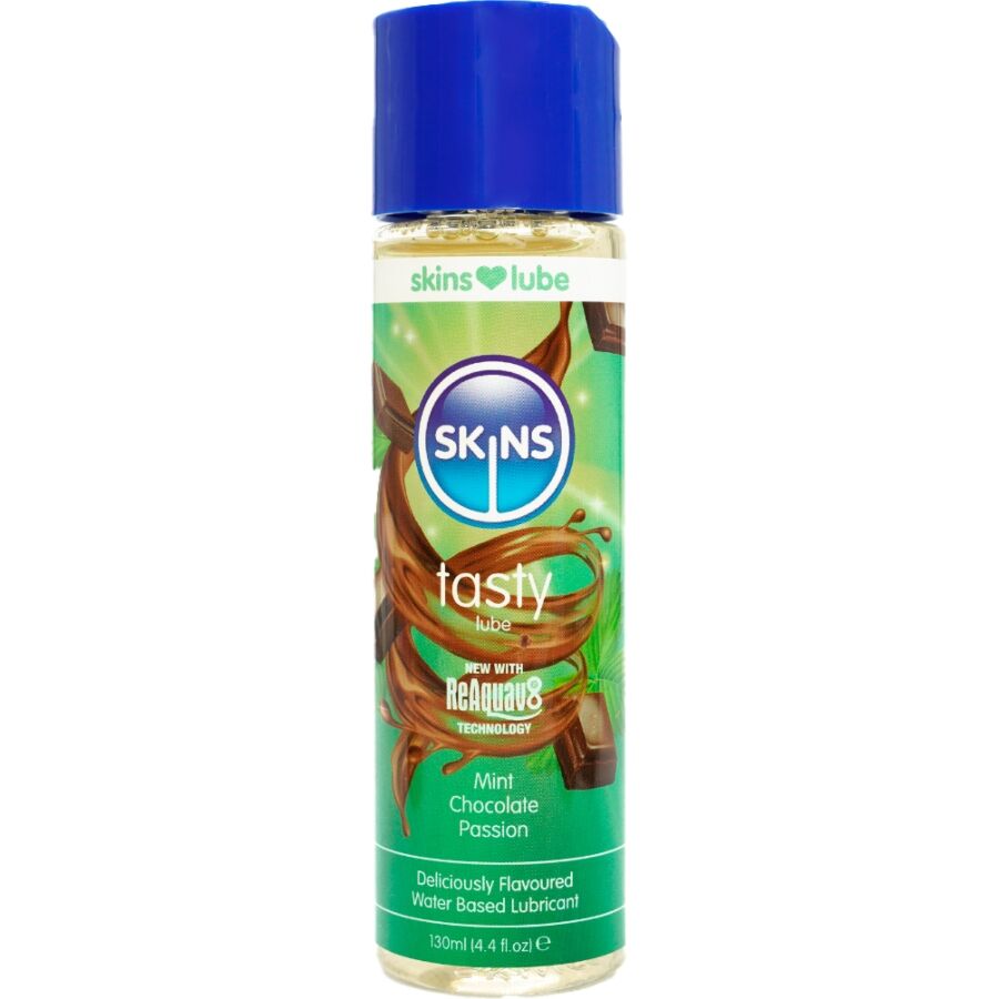 SKINS – TASTY LUBRICANTE BASE DE AGUA MENTA CHOCOLATE 130 ML
