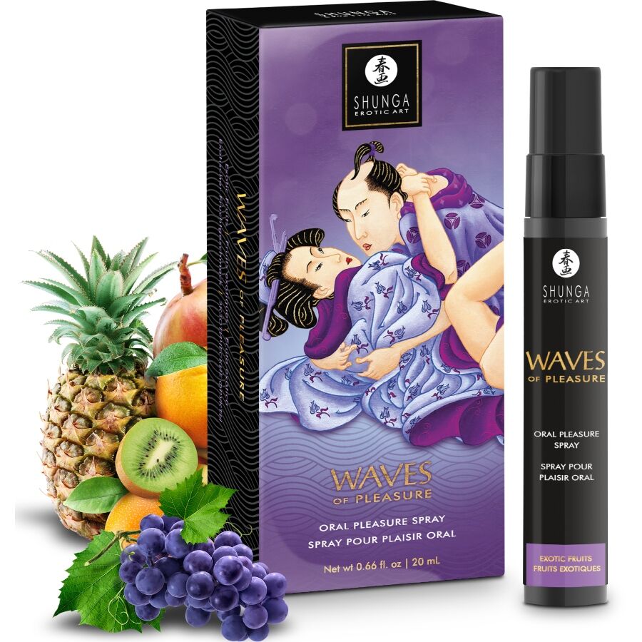 SHUNGA – WAVES PLEASURE SPRAY ORAL SEDUCTOR FRUTAS EXÓTICAS 20 ML