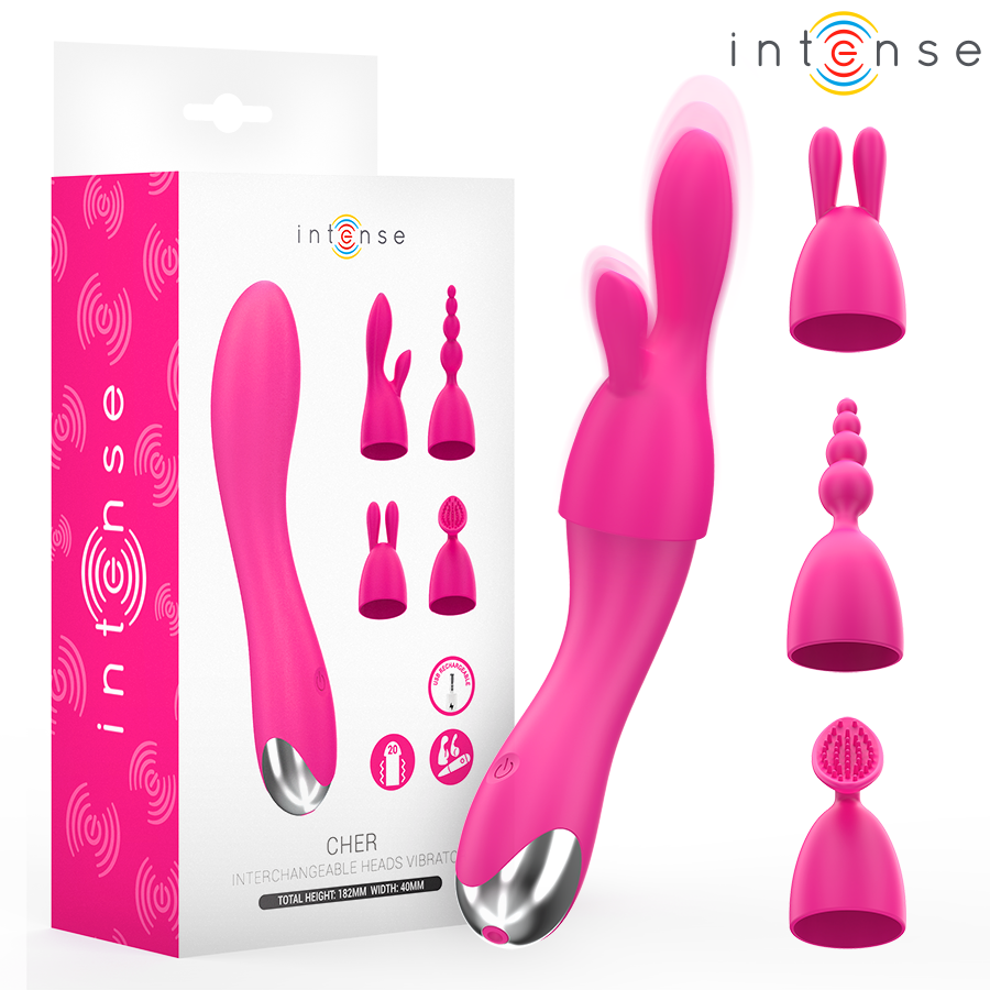 INTENSE – CHER VIBRADOR 20 PATRONES CON CABEZALES INTERCAMBIABLES