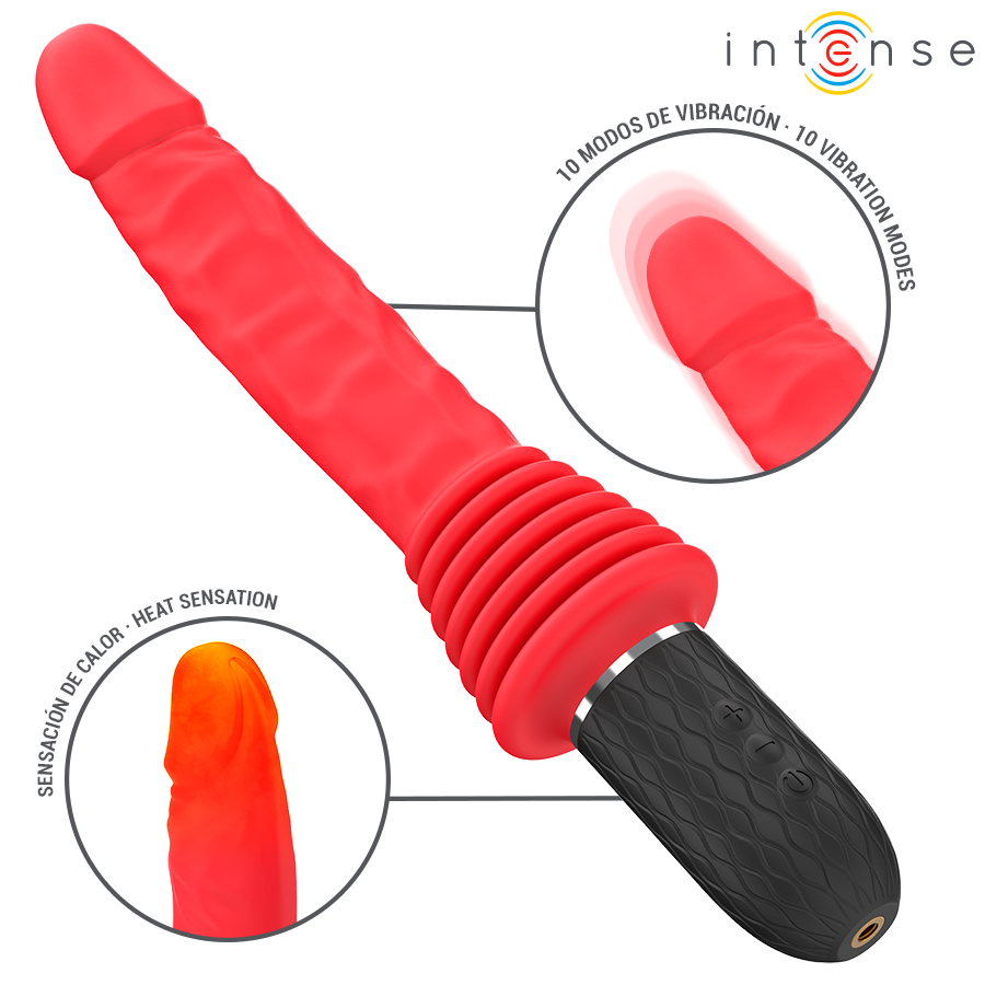 INTENSE – CYNTHIA VIBRADOR THRUSTING CONTROL REMOTO CON CALOR
