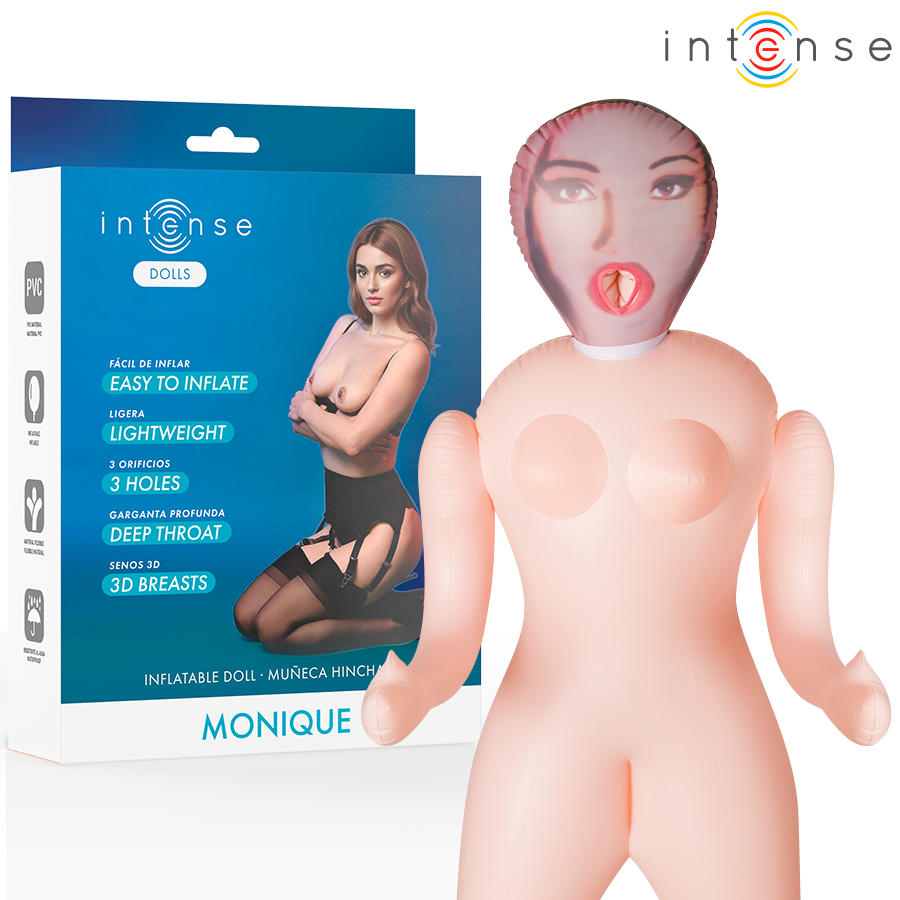 INTENSE DOLLS – MONIQUE MUÑECA HINCHABLE CON TRES ORIFICIOS
