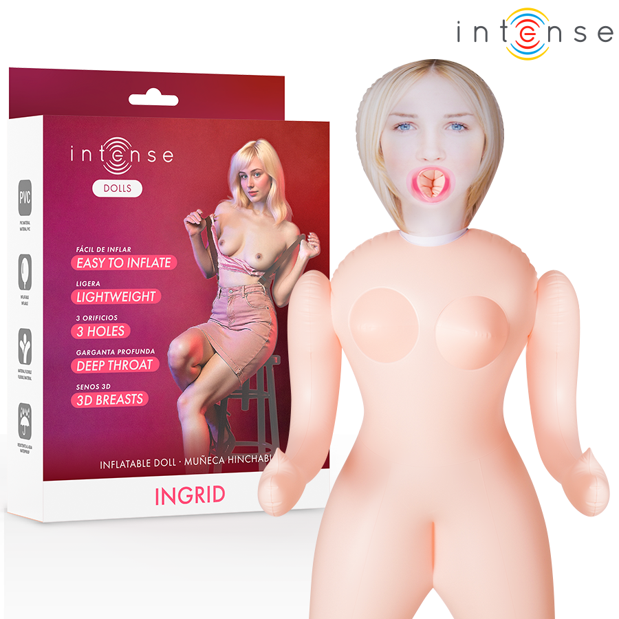 INTENSE DOLLS – INGRID MUÑECA HINCHABLE CON TRES ORIFICIOS
