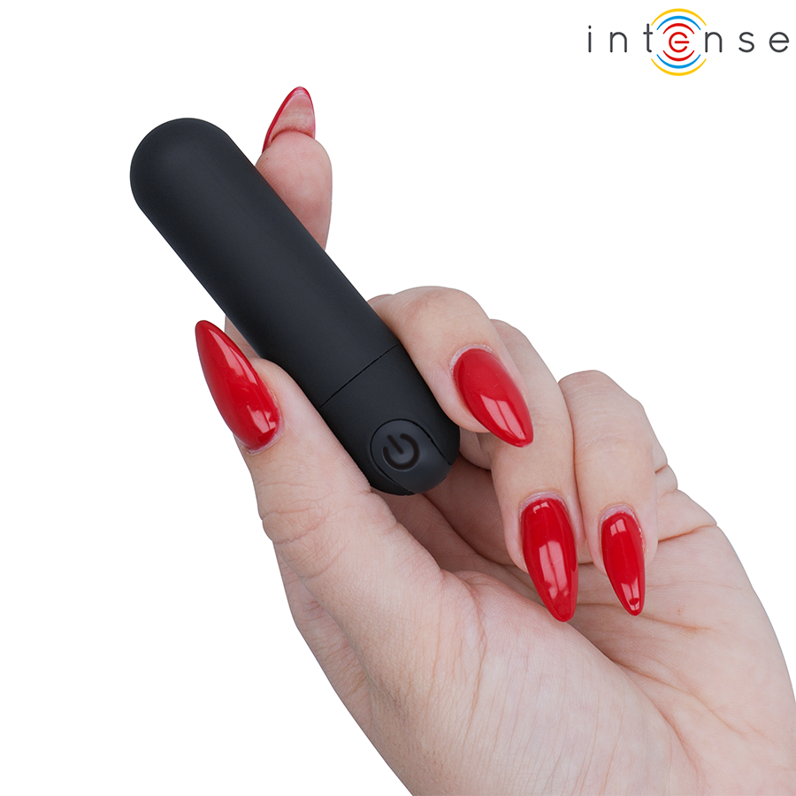 INTENSE – KAREN MINI BALA VIBRADORA 10 MODOS RECARGABLE NEGRO