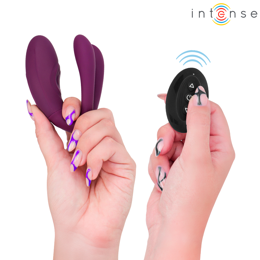 INTENSE – SANDRA VIBRADOR ESTIMULADOR DE PINZAS CON GOLPETEO CONTROL REMOTO