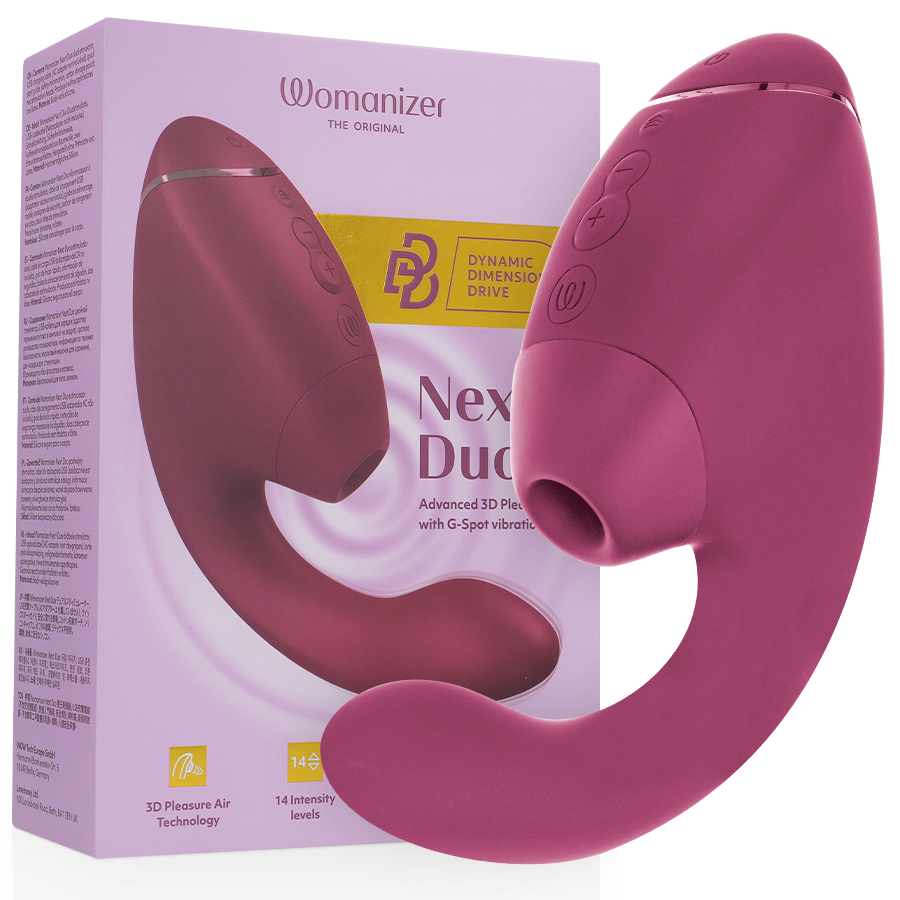 WOMANIZER – DUO NEXT ESTIMULADOR VIBRADOR DUAL CLÍTORIS PUNTOG ROSA