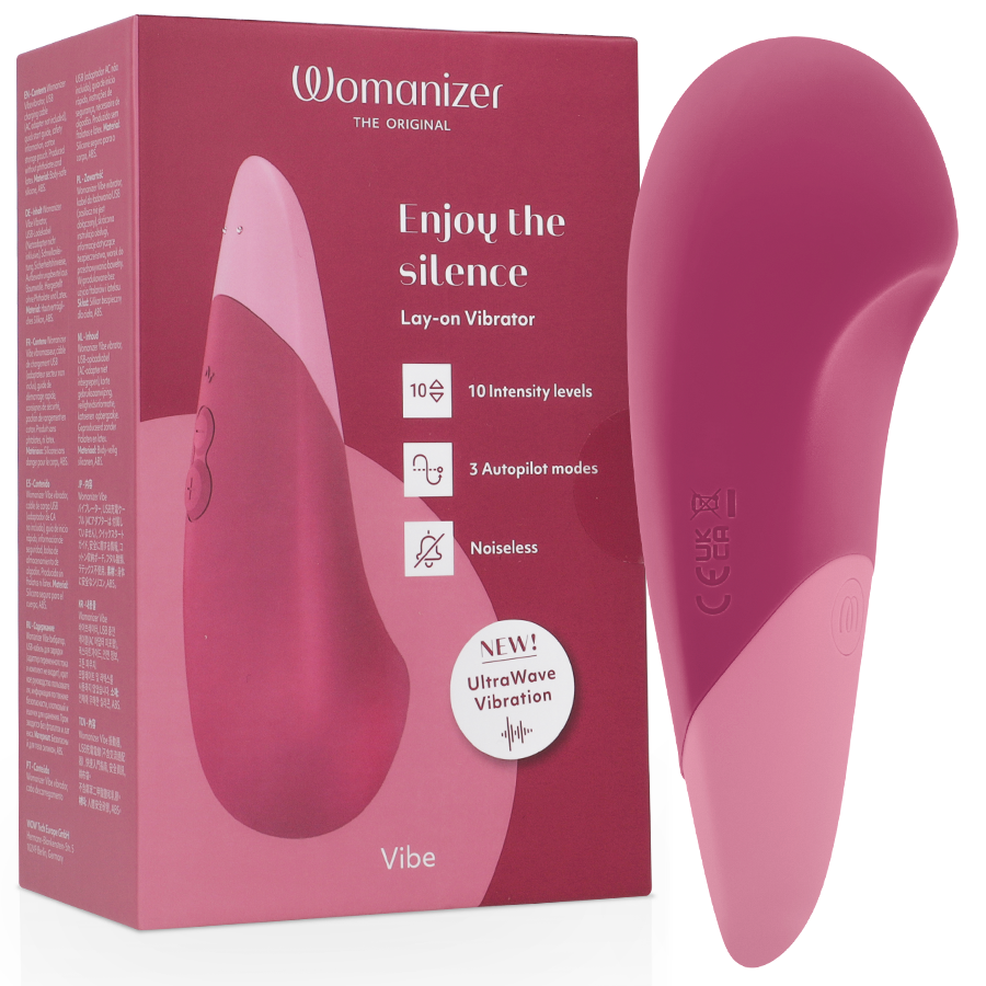 WOMANIZER – VIBE VIBRADOR LAY-ON SILENCIOSO ROSA OSCURO