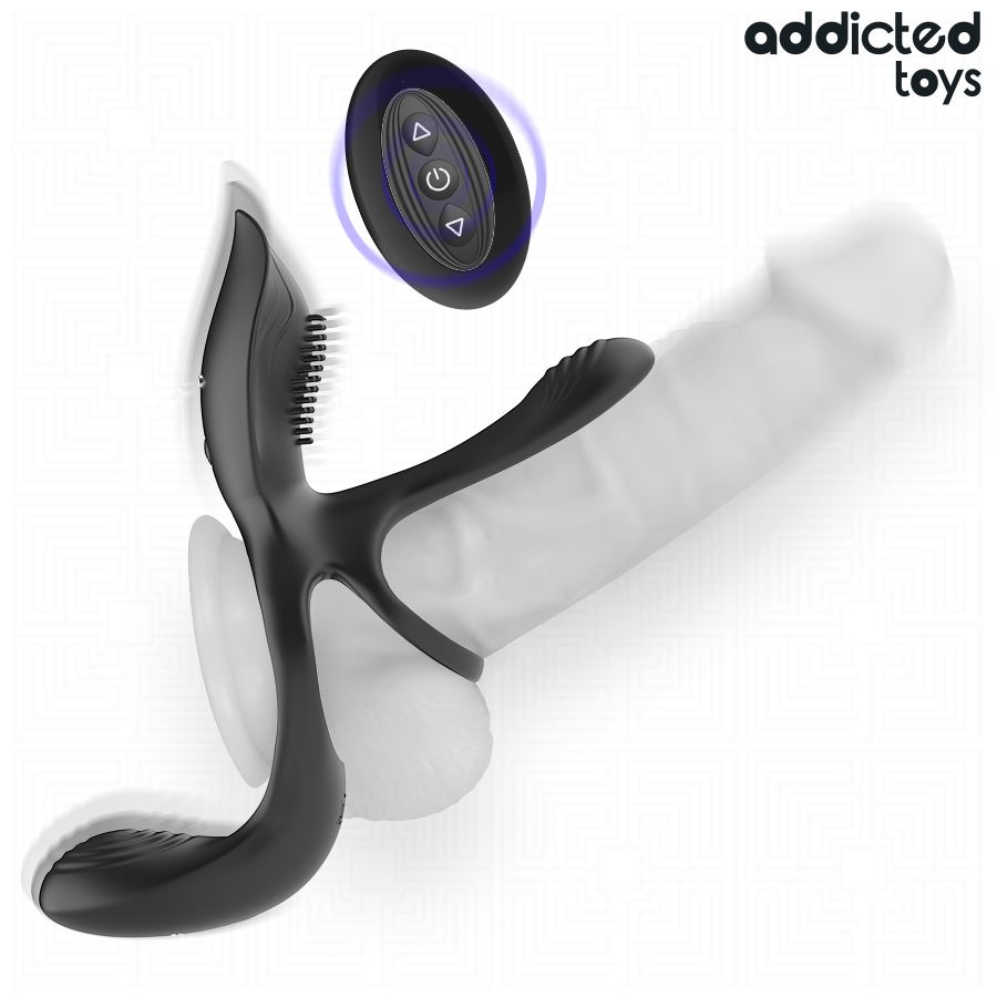 ADDICTED TOYS – DOBLE ANILLO PARA EL PENE CON ESTIMULADOR DE CLÍTORIS