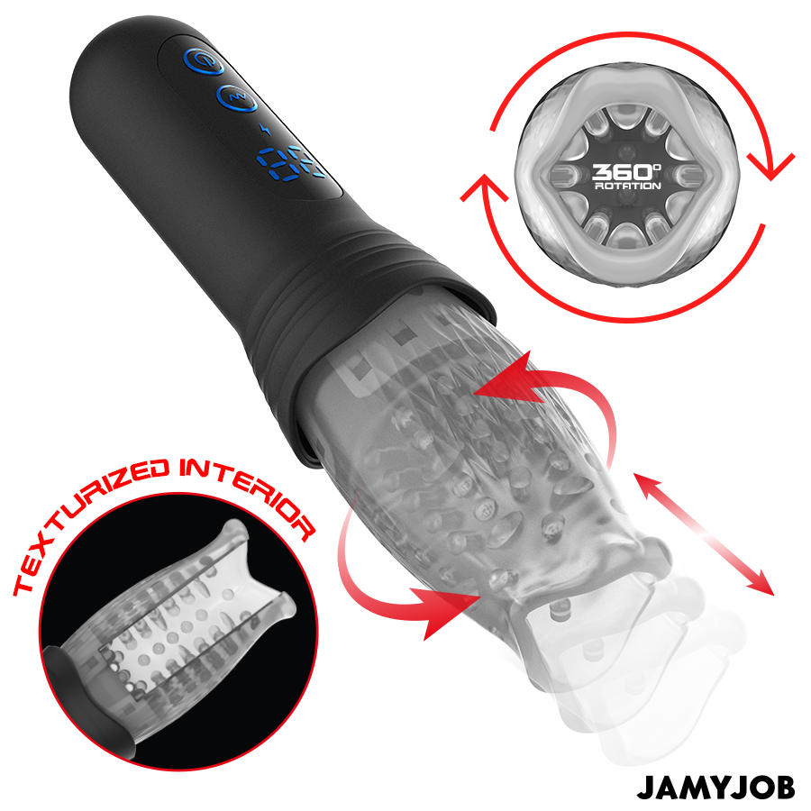 JAMYJOB – SPINJOB 2.0 MASTURBADOR CON THRUSTING Y ROTACIÓN