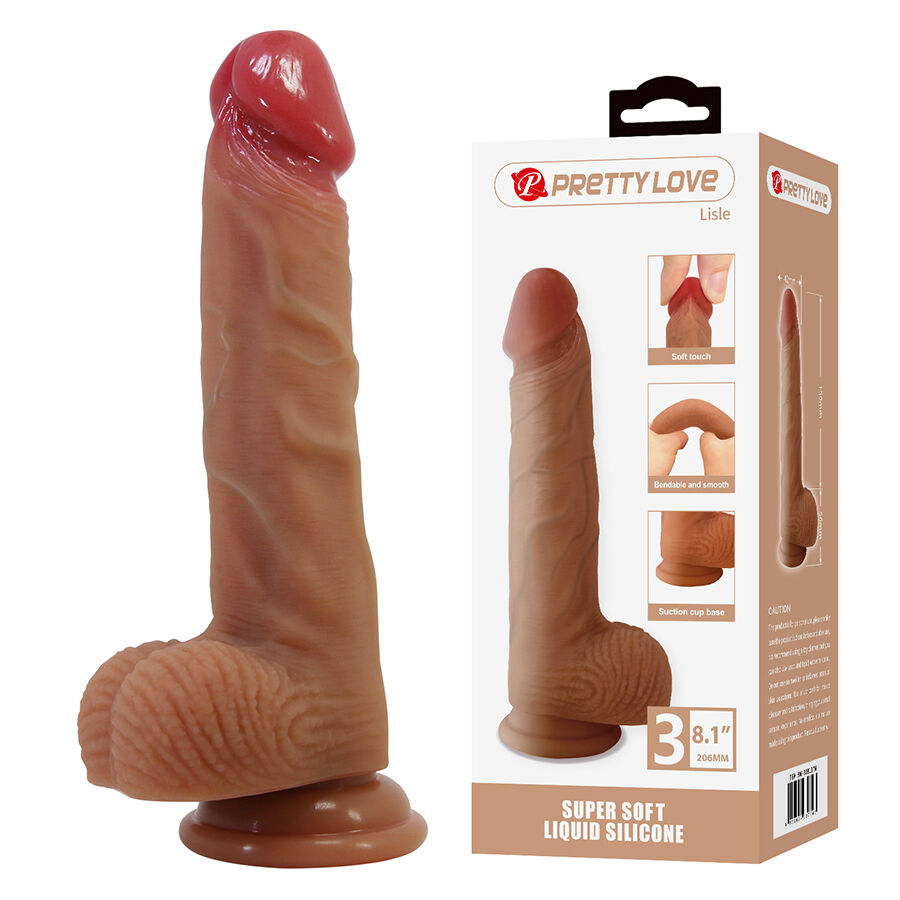 PRETTY LOVE – LISLE DILDO REALÍSTICO CON VENTOSA 20.6 CM -Ø- 4.2 CM