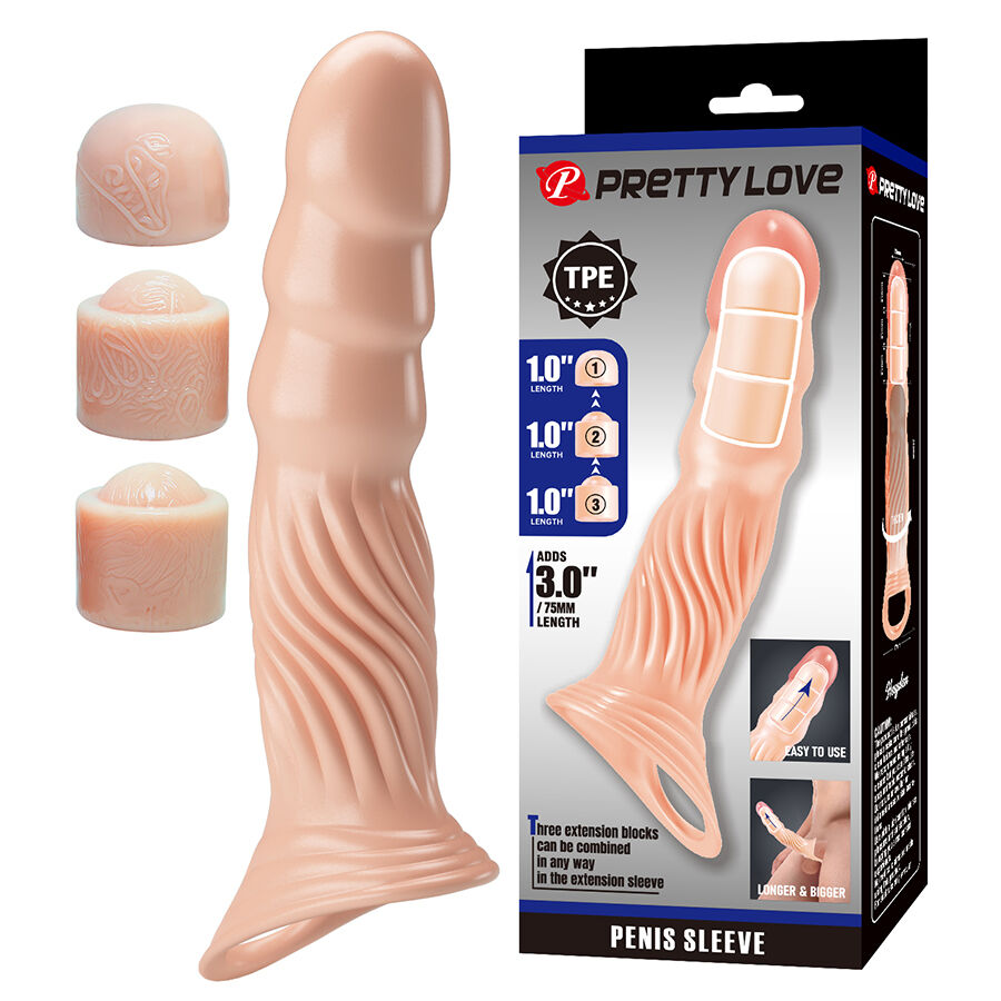 PRETTY LOVE – FUNDA PARA PENE TEXTURIZADA CON EXTENSORES