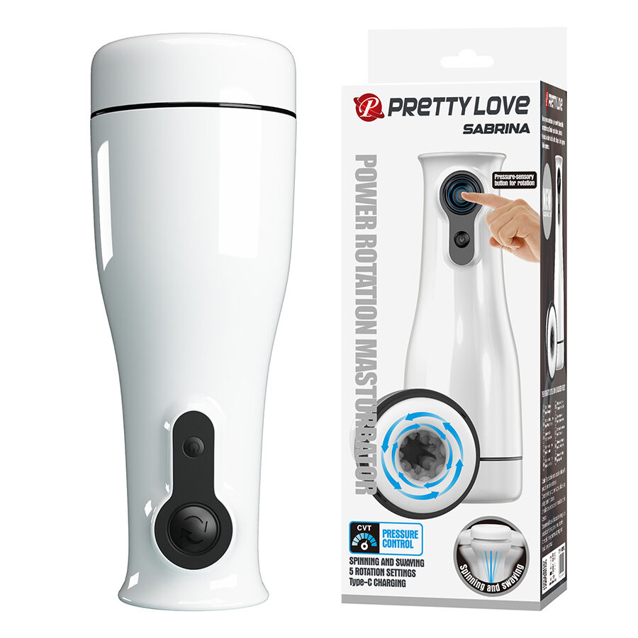 PRETTY LOVE – SABRINA MASTURBADOR MASCULINO CON ROTACIÓN Y BALANCEO
