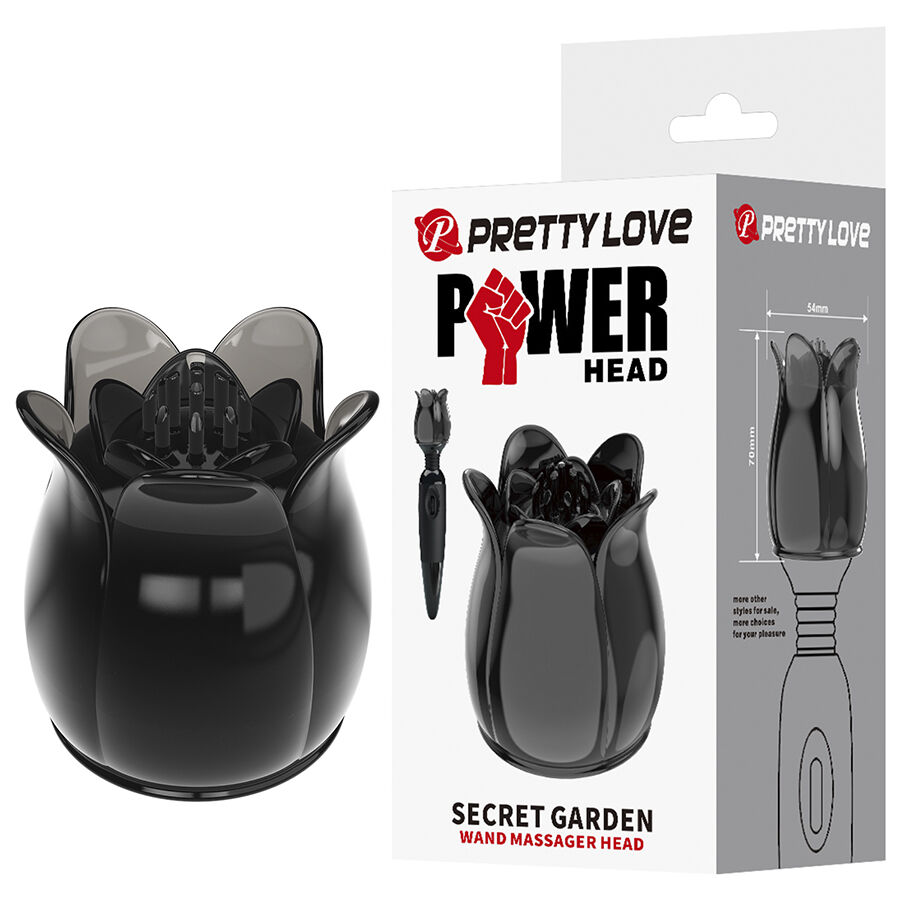 PRETTY LOVE – SECRET GARDEN CABEZAL MASAJEADOR NEGRO