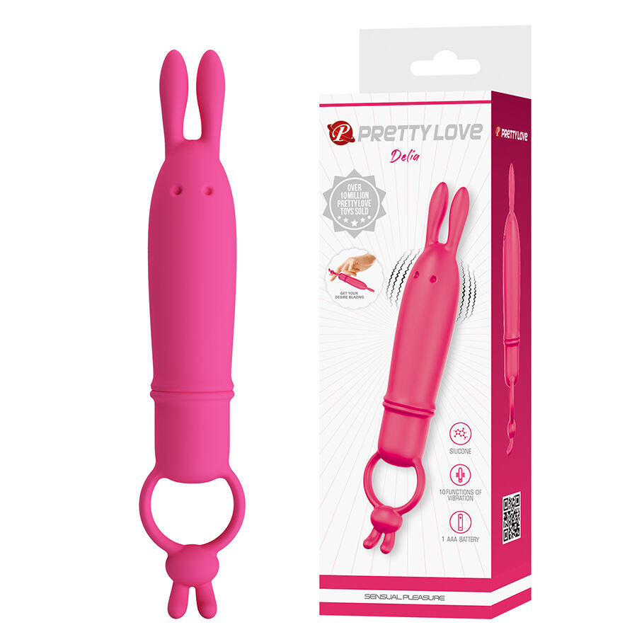 PRETTY LOVE – DELIA VIBRADOR RABBIT CON ANILLO DE SUJECIÓN